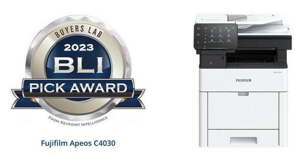 '바이어스랩 2023 A4 픽 어워드'를 수상한 후지필름비즈니스이노베이션의 A4 컬러 프린터 '아페오스프린트 C4030'