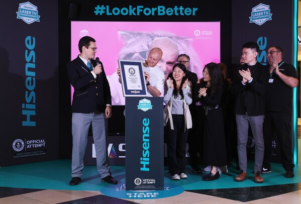 Hisense Secures GUINNESS WORLD RECORDS™ Title for Largest Staring Competition with 296 Entrants
