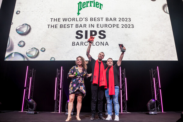 Barcelona’s Sips is crowned No.1 in The World’s 50 Best Bars 2023, sponsored by Perrier, at a live awards ceremony in Singapore