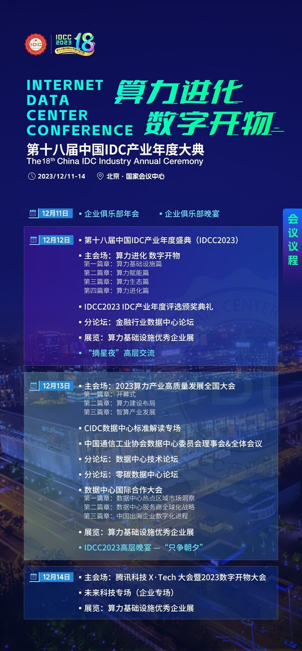 12月•北京•见证"算力进化"｜第十八届中国IDC产业年度大典启动