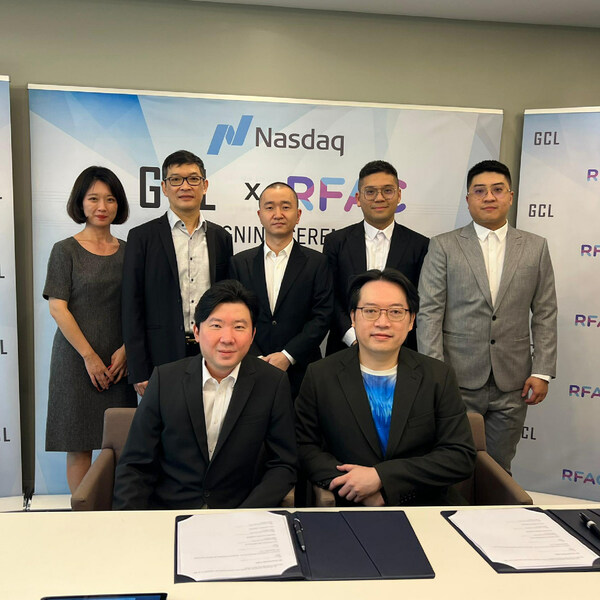 RF acquisition Corp core members & SPAC sponsors include  From Top Left : Guo Lu, Ben Lim Choon Kee, Jimmy Zou TeFeng, Melvin Ong Xeng Thou, Jack How Keat Jie   Center from left : Ng Tse Meng(Chairman & CEO of RF acquisition Corp ) , Jackie Choo (Group Chairman of GCL Asia)