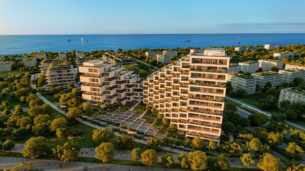 Designed by Bjarke Ingels Group, the Park Rise will stand as the centerpiece of Little Athens.