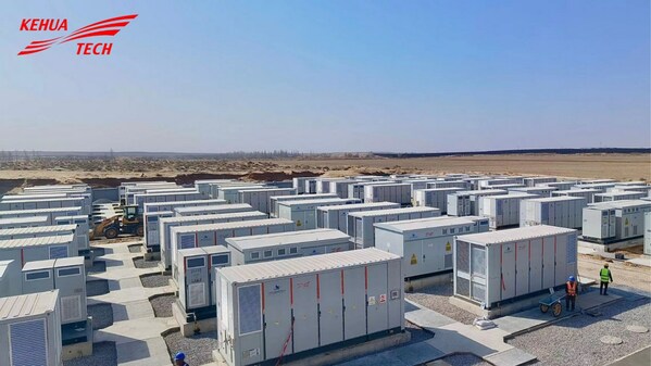 科华数能提供一体化液冷储能系统集成解决方案的中国首个百兆瓦级液冷储能项目