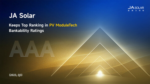 JA Solar duy trì xếp hạng AAA cao nhất trong bảng xếp hạng tín nhiệm tài chính của PV ModuleTech