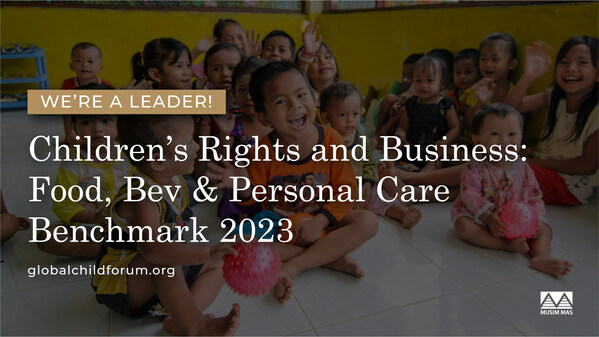 Musim Mas is recognized as Leader in children's rights, achieving a rank of 2 in it's sector-industry rating at Global Child Forum.