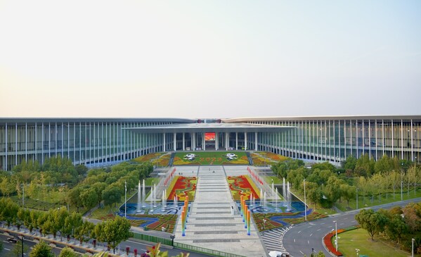 The National Exhibition and Convention Center (Shanghai), the main venue for the China International Import Expo (CIIE), in East China's Shanghai.