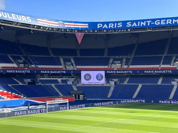 Parc Des Princes stadium branded by Paris Baguette and of Paris Saint-Germain