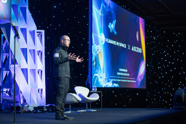 Jay Kim, Chairman and CEO of Boryung, delivers opening speech at the 2023 ASCEND on October 23, 2023, in Las Vegas, Nevada.