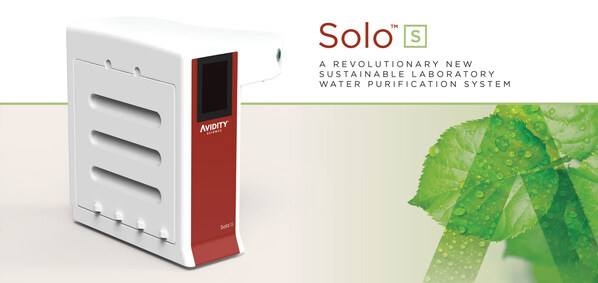 Avidity Science® launches Solo™ S system, setting a new standard for laboratory water purification sustainability