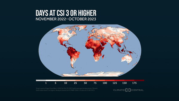 October 2023 capped the hottest 12-month span in recorded history