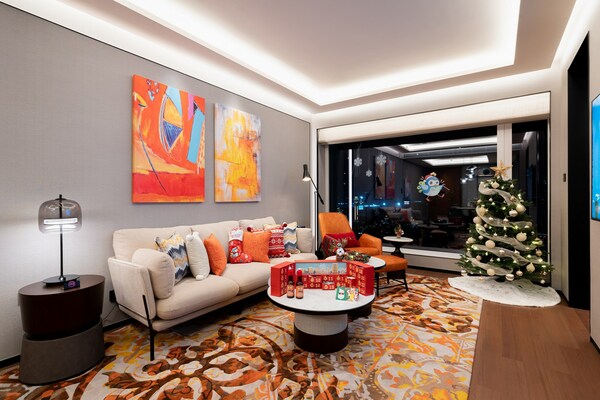 A sneak peek into the Christmas-themed suites at Andaz Macau, meticulously decorated to immerse our guests in the Christmas spirit