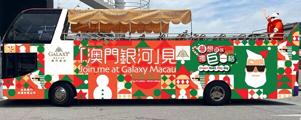 Galaxy Macau is taking the celebrations to the streets of Macau with the open-top bus
