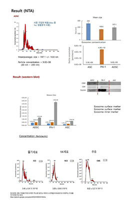 干细胞培养液来源我外泌体的分析结果 （来源：Panacell Biotech SEOUL KOREA）