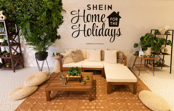 Introducing SHEIN home products at SHEIN Home for the Holidays pop-up event in Times Square