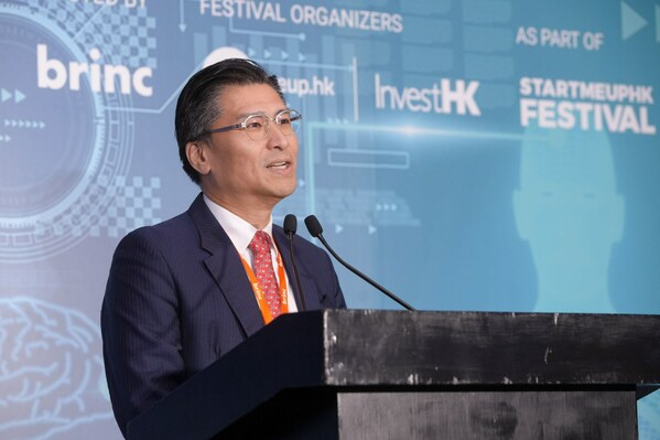 The Honorable Duncan Chiu, Hong Kong's Legislative Council Member - Technology and Innovation Constituency, speaking at the Asia Health Innovation Summit 2023. Source: StartmeupHK