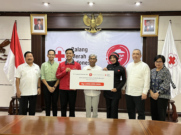 Palang Merah Indonesia (PMI) menerima donasi senilai Rp. 1 Miliar dari PT. Sarimelati Kencana Tbk sebagai pemegang waralaba merek Pizza Hut di Indonesia untuk didistribusikan kepada masyarakat terdampak di Gaza, Palestina.