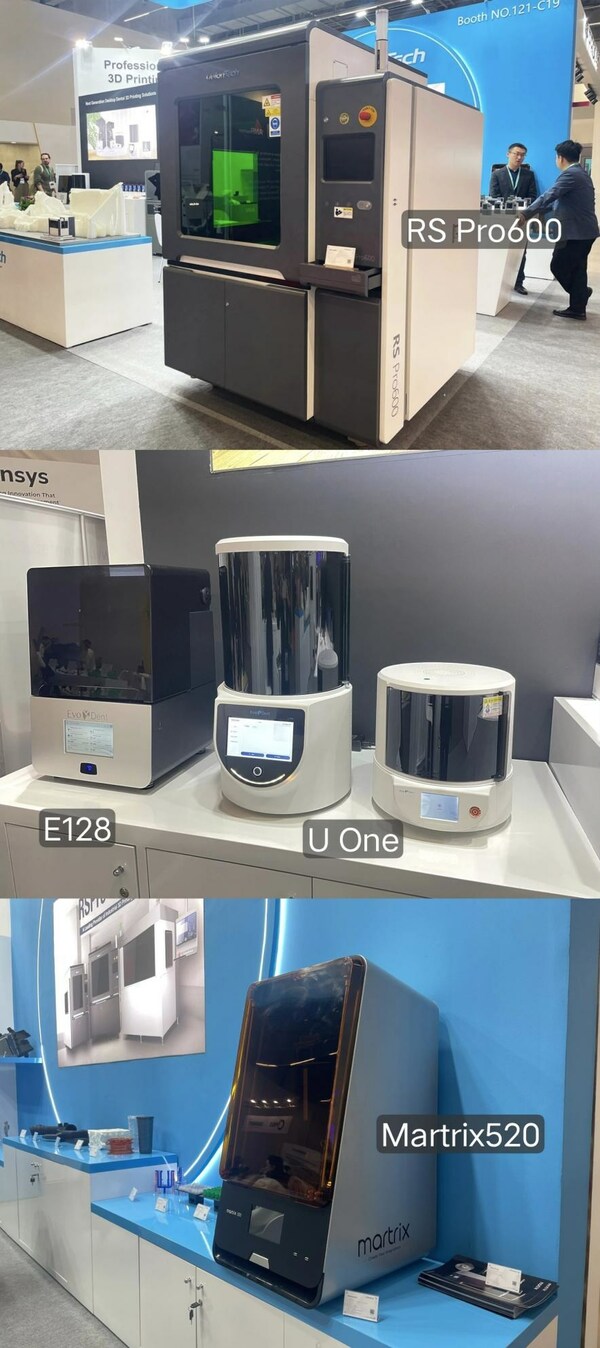联泰科技现场陈列各3D打印设备