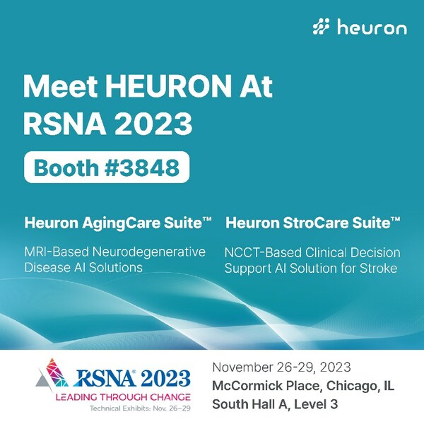 Heuron to Participate in RSNA 2023, Showcasing Neuro AI Solutions and Presenting Abstract on AI Solutions for Stroke