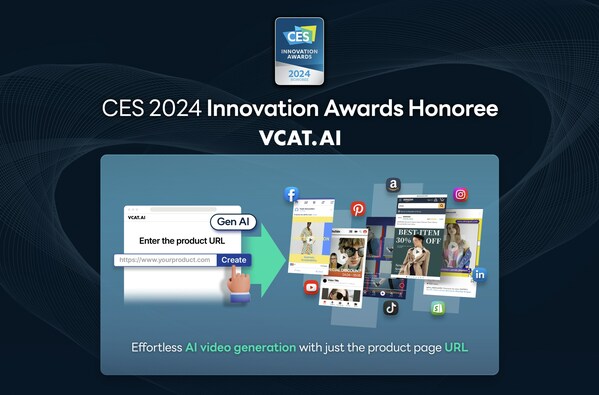 VCAT's AI Video Production Technology Secures Prestigious CES 2024 Innovation Award