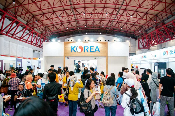 Antusiasme pengunjung Paviliun Korea di Jakarta International Food Expo 2023