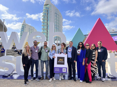 Exness personnel outside the Altice Arena at the Lisbon Web Summit