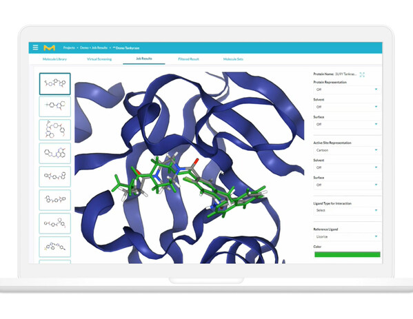 Merck Launches AIDDISON™, the first solution to integrate drug discovery and synthesis. Pictured here: AIDDISON™ drug discovery software interface