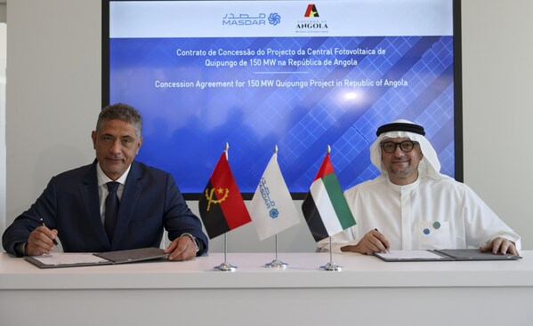 HE Joao Baptista Borges, Angola’s Minister of Energy and Water and Masdar’s Chief Executive Officer, Mohamed Jameel Al Ramahi