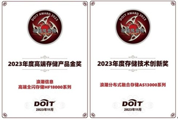 2023年度存储技术创新奖：HF18000、AS13000