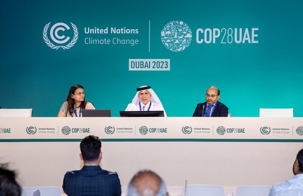 Dr. Vinitaa Apte, Founder of Terre Policy Centre; Dr Yousef Alhorr, Founding Chairman of Global Carbon Council and the Gulf Organisation for Research & Development; and Kishor Rajhansa, Chief Operating Officer at Global Carbon Council