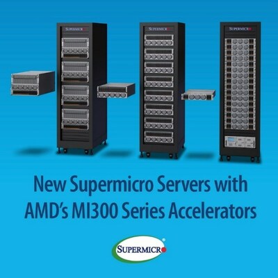 Supermicro 支持 AMD Instinct MI300 系列加速器，从而扩展人工智能和 GPU 机架规模解决方案