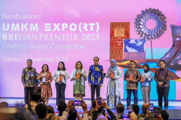Inaugurating the UMKM EXPO(RT) BRILIANPRENEUR 2023, President Joko Widodo Applauds BRI's Support in Advancing MSMEs