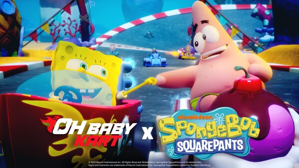 Oh Baby Kart debuts iconic in-game playable racers, featuring SpongeBob SquarePants characters, for a limited time. (Image:SpongeBob and Patrick)