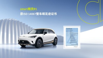 TÜV莱茵为smart精灵#1纯电动车颁发ISO 14067产品碳足迹证书