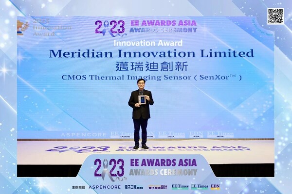 Meridian的CMOS微型熱電堆紅外線感測器 (SenXorTM) 在2023年亞洲金選奬 (EE Award Asia)中脫穎而出，成為工程師眼中最具投資潛力的科技新創。