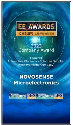 NOVOSENSE社が「車載用エレクトロニクスソリューションサプライヤー」賞を受賞しました