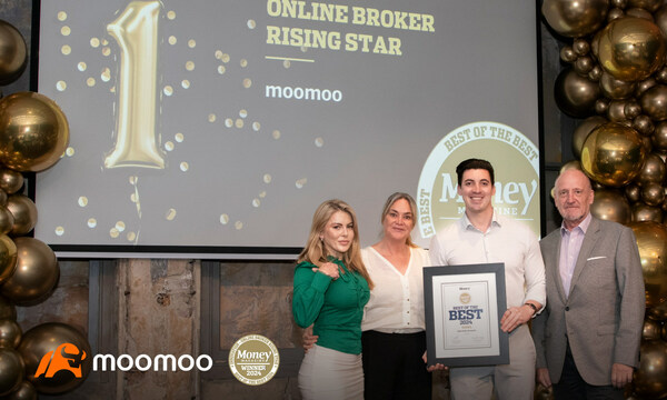 Moomoo received the Online Broker Rising Star Gold Winner award at Money Magazine's Best of the Best 2024 ceremoney on December 6th, 2023