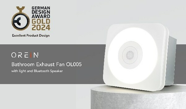OREiN by AiDot Wins German Design Award for OL005 Bathroom Fan with Bluetooth Speaker
