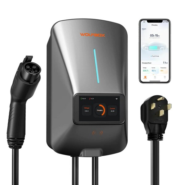 WOLFBOX 240V 40Amp Level 2 EV Charger