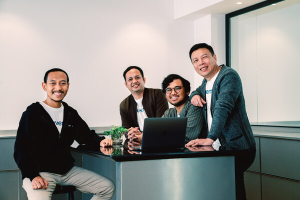 Evermos Founders. From left to right: Ghufron Mustaqim, Ilham Taufiq, Iqbal Muslimin, and Arip Tirta.