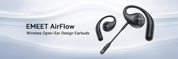 EMEET AirFlow-Wireless Open-Ear Design Earbuds