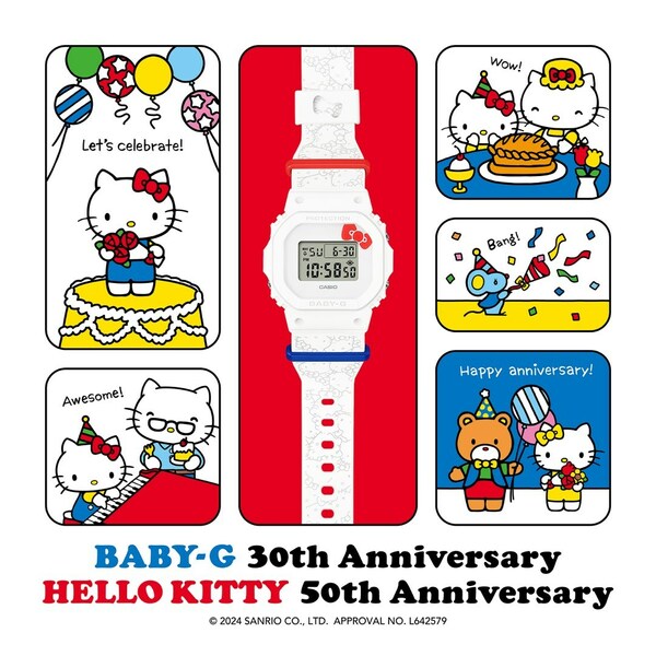 卡西欧发布与Hello Kitty联名的BABY-G手表