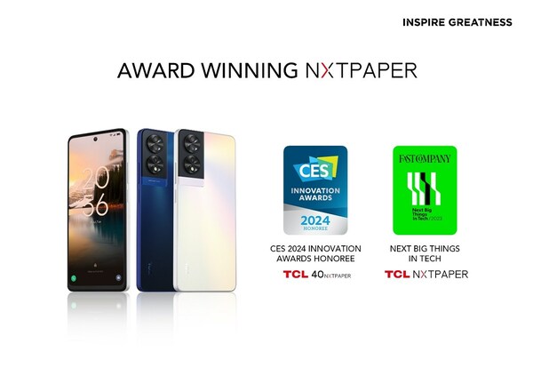 TCL 40 NXTPAPER荣获CES 2024创新奖