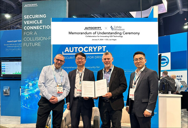 AUTOCRYPT and Cohda Wireless Sign MOU at CES 2024 to Collaborate on Security-Integrated V2X Solution