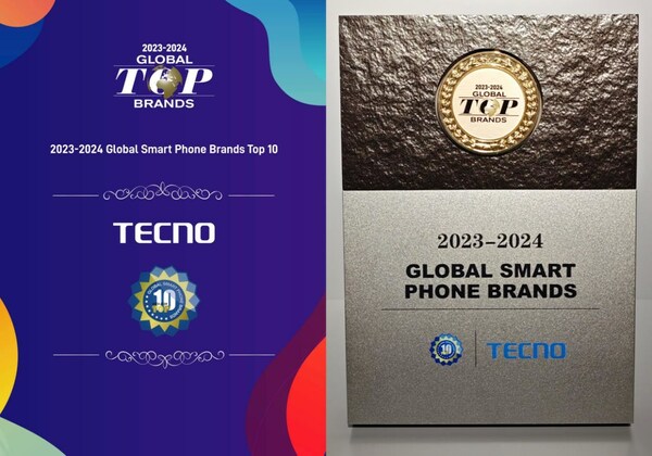 Certificate & Trophy of “2023-2024 GLOBAL SMART PHONE BRANDS TOP 10”