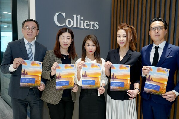 Colliers 2024 Market Outlook - Bill Chan, Fiona Ngan, Kathy Lee, Cynthia Ng, Thomas Chak (from left to right)
