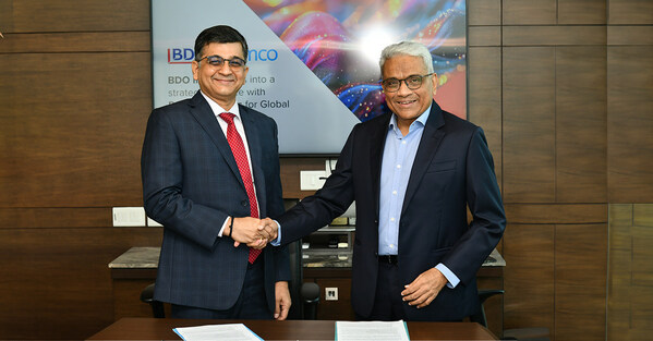 (L-R) Sundar Subramanian, Chief Executive Officer, Ramco Systems and Milind Kothari, Managing Partner, BDO India, during the partnership signing ceremony in Mumbai