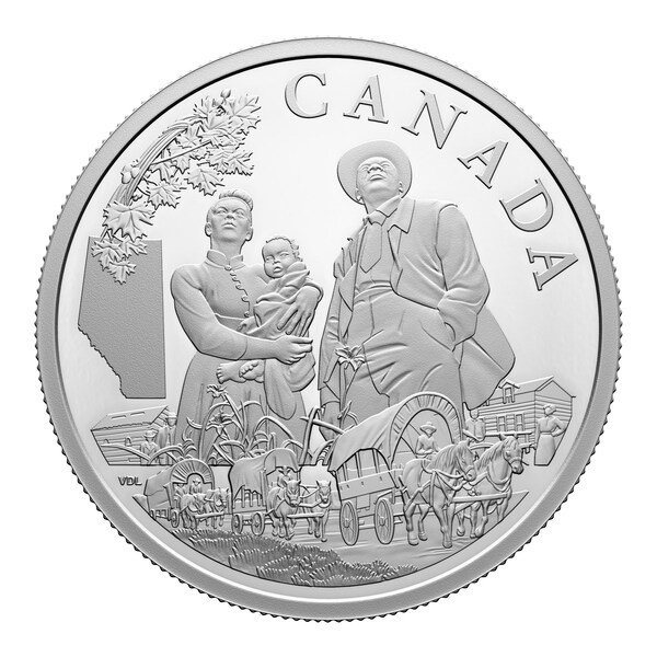 カナダ造幣局がアルバータ州アンバーバレーの入植者をたたえる銀貨で黒人史を祝福