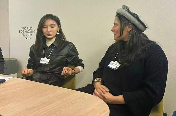 AHA Aiken Zou Shasha Attends World Economic Forum, interviews Oscar winner Sharmeen Obaid-Chinoy