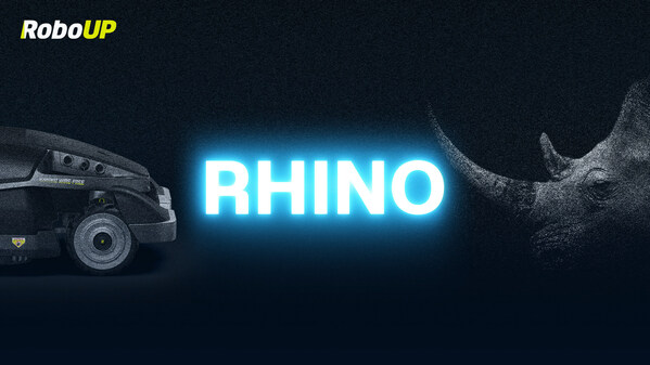 RoboUP Rhino 1 robot mower (PRNewsfoto/RoboUP)