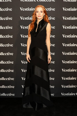 Jessica Chastain in a Cong Tri Spring 2024 gown at the Vestiaire Collective Cocktail event / Courtesy of BFA